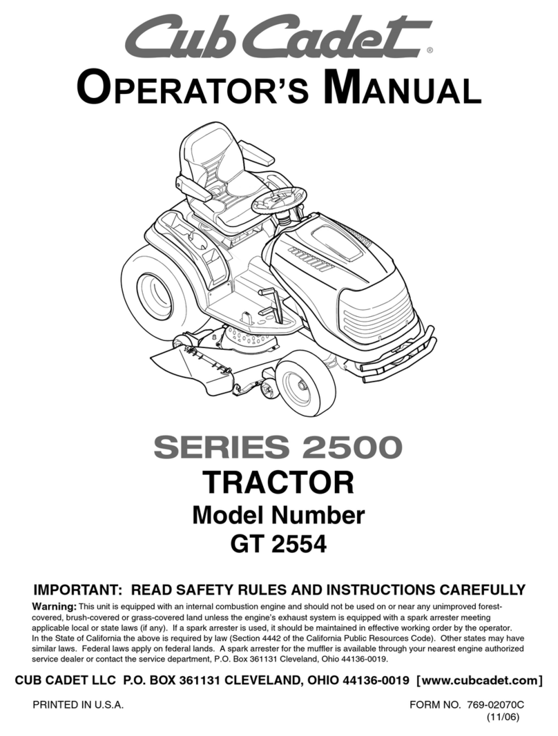 Cub Cadet GT 2554 User manual Cub Cadet GT 2554 User manual