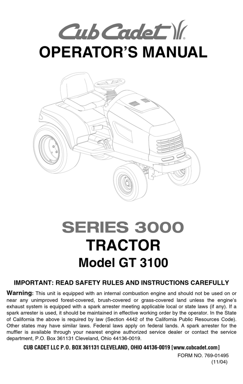 Cub Cadet GT 3100 User manual