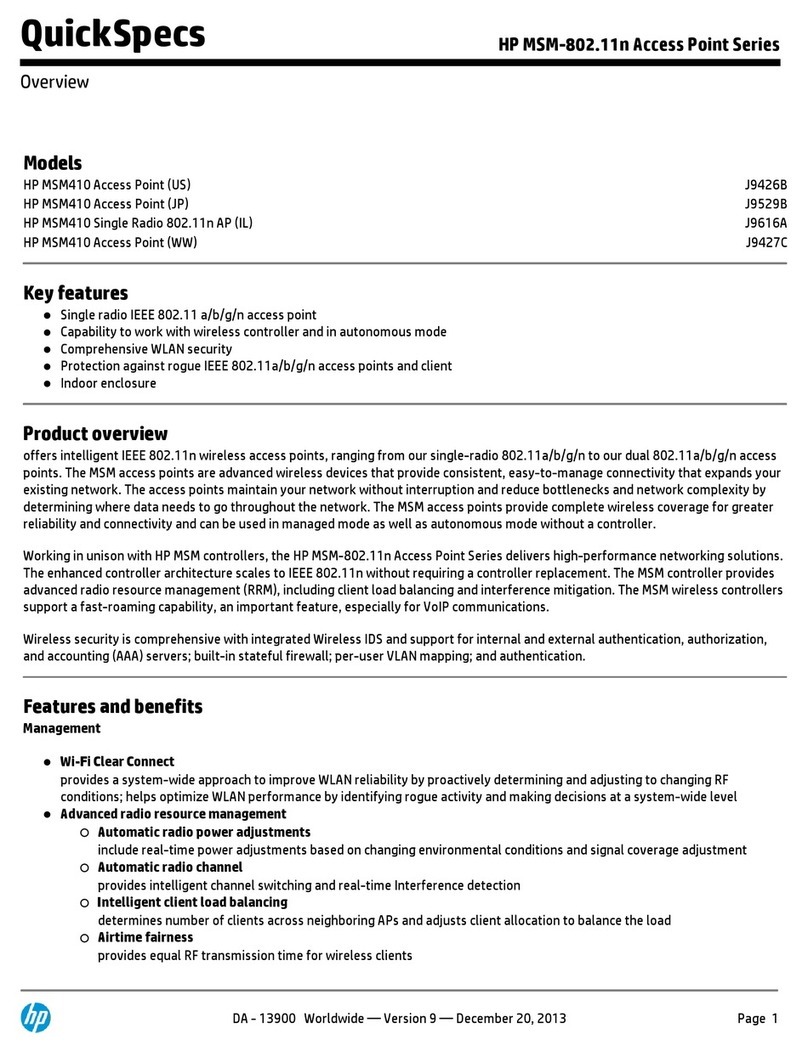 HP MSM-802.11n Quickspecs