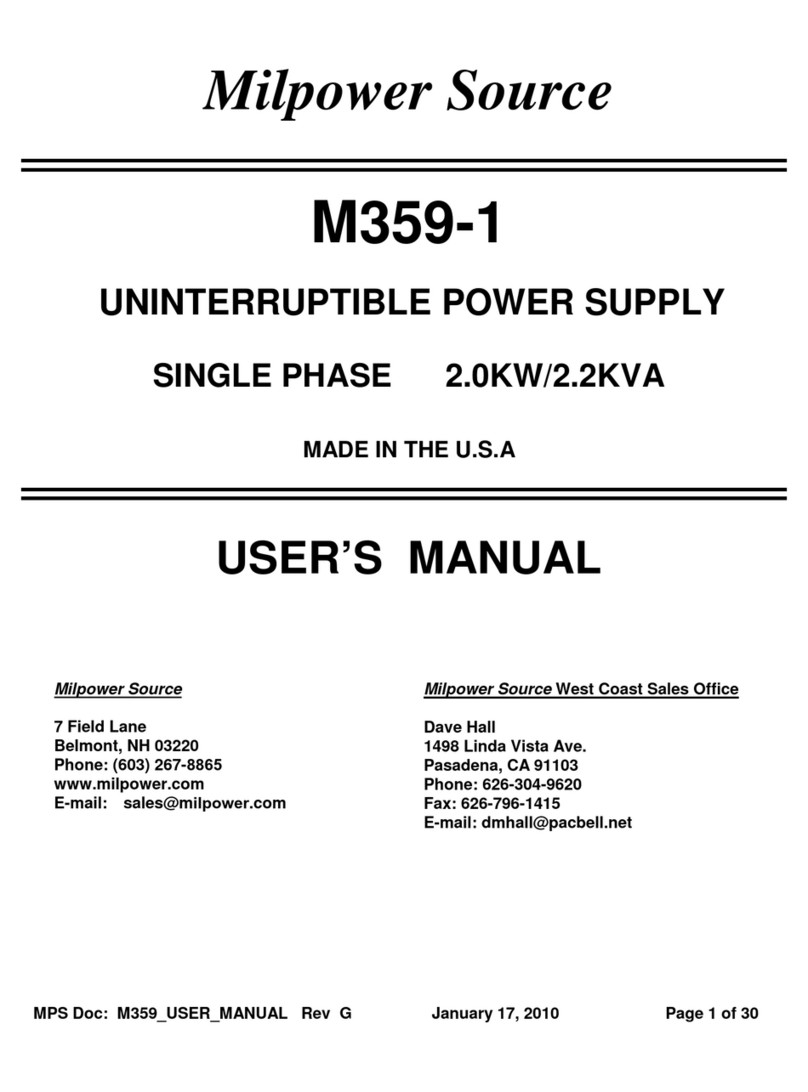 Milpower Source M359-1 user manual