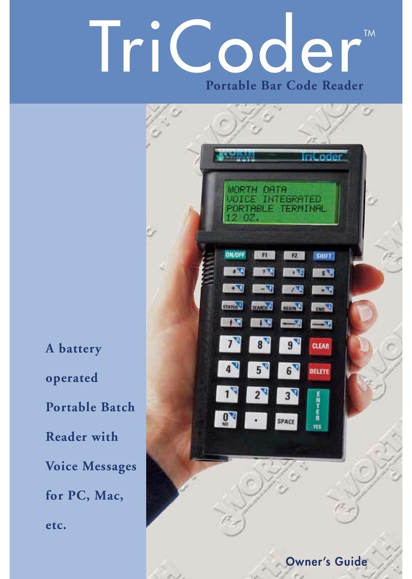 TriCoder Portable Bar Code Reader owner's guide