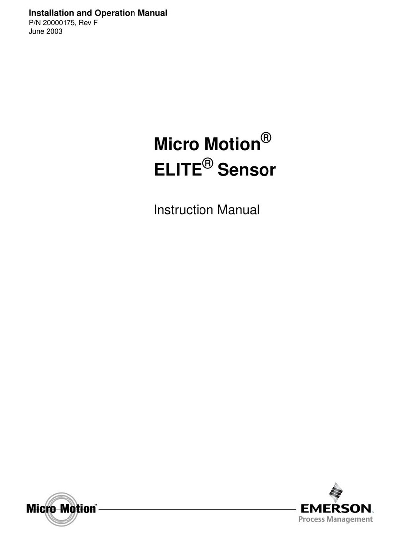 Emerson Micro Motion ELITE instruction manual