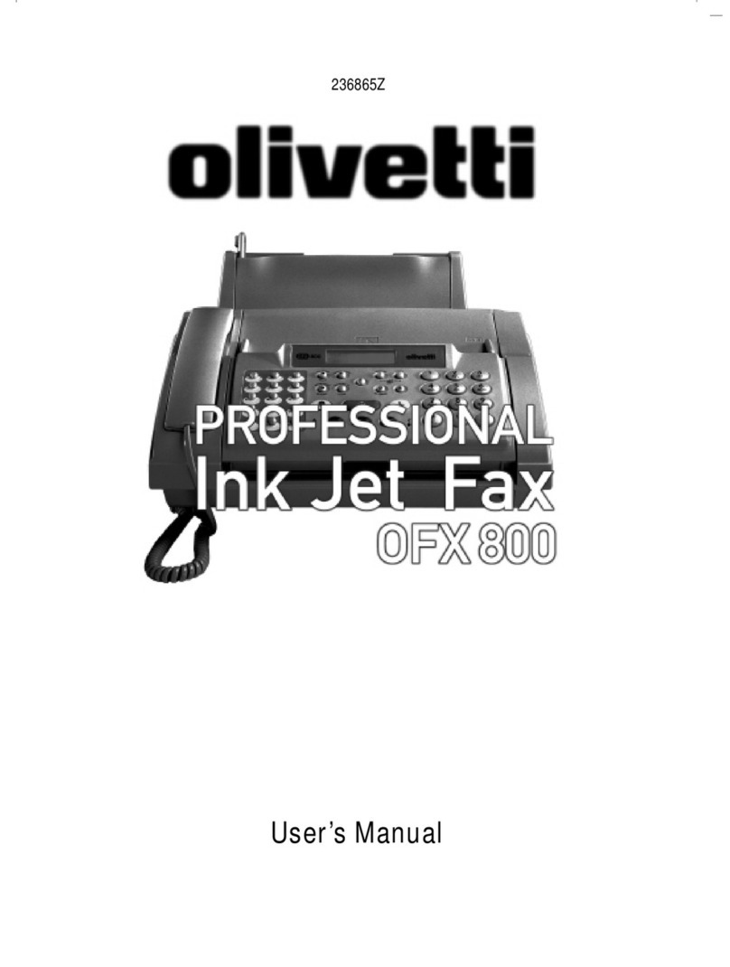 Olivetti OFX 800 User manual