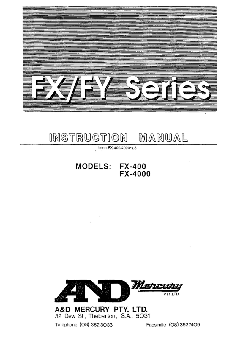 A&D Mercury FX-4000 instruction manual