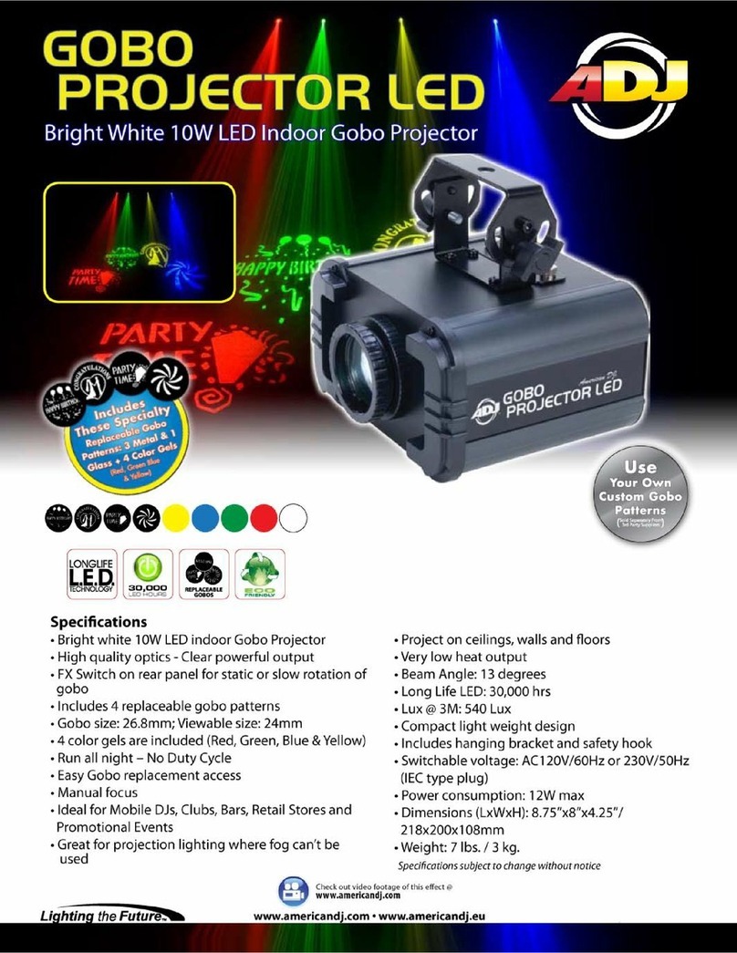 American DJ GOBO PROJECTOR LED specification