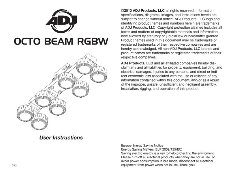 American DJ OCTO BEAM RGBW User instructions