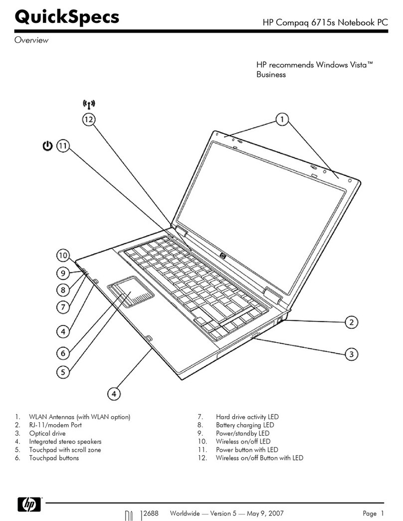 HP COMPAQ 6715s User instructions
