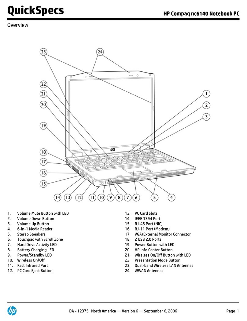 HP Compaq NC6140 User manual