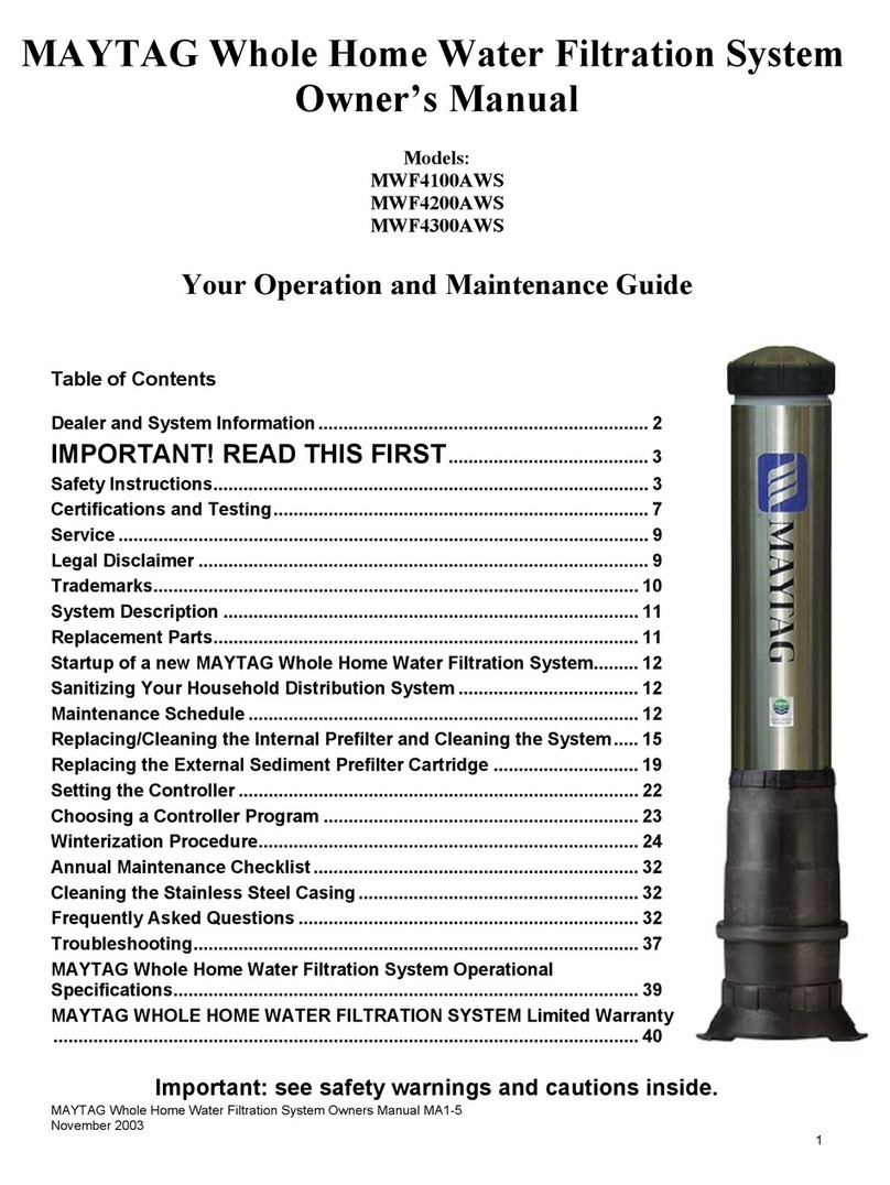Maytag MWF4100AWS Operation and maintenance guide