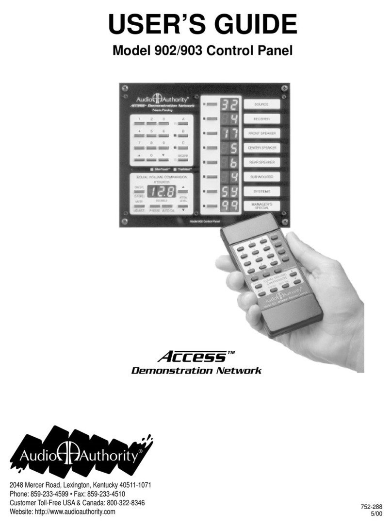 Audio Authority 902 User manual