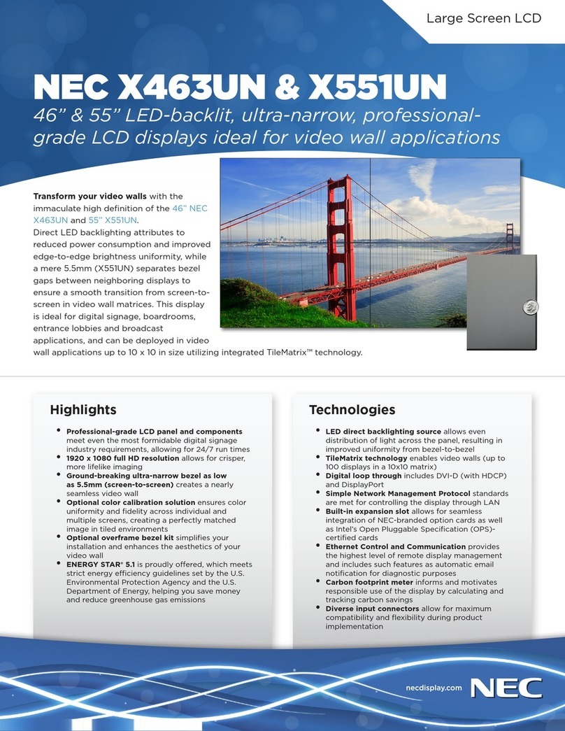 NEC MultiSync X463UN User manual
