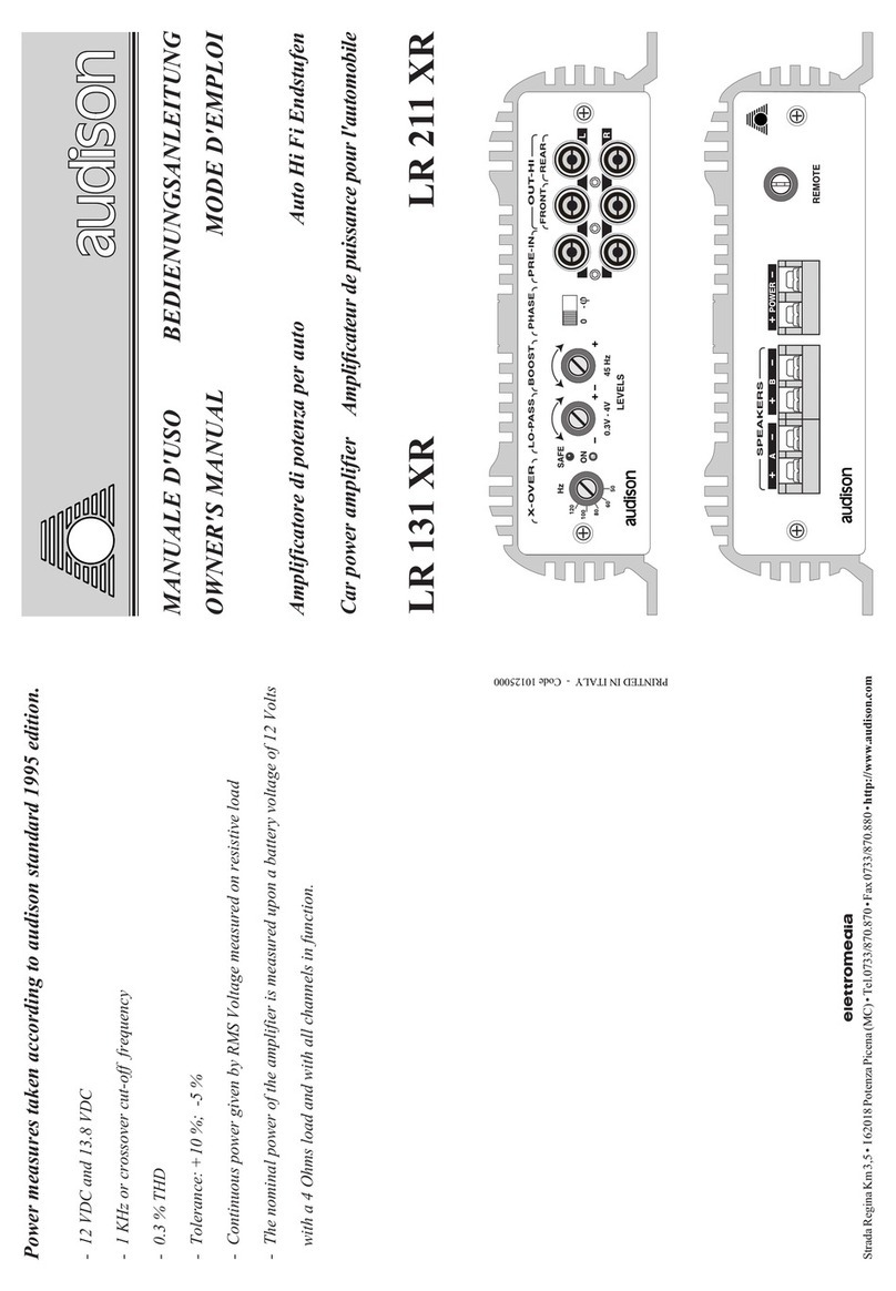 Audison LR 211 XR User manual