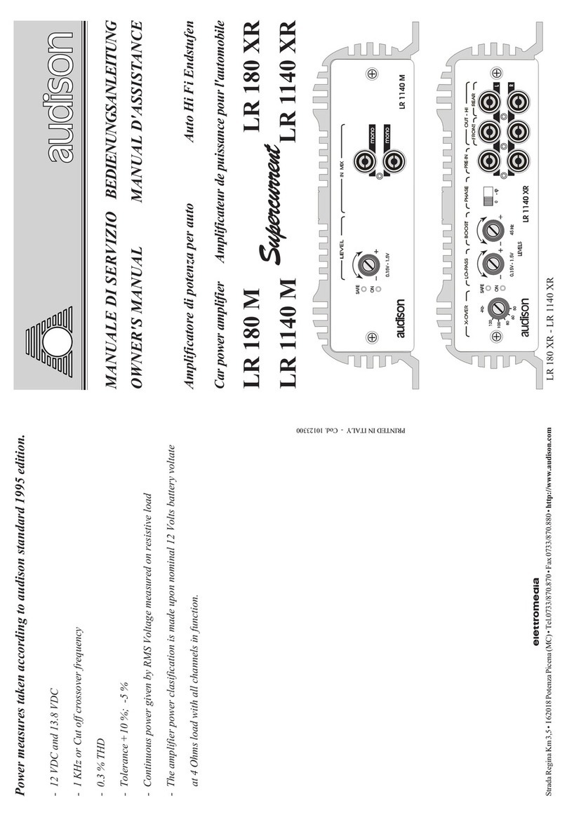 Audison LR 1140 XR User manual