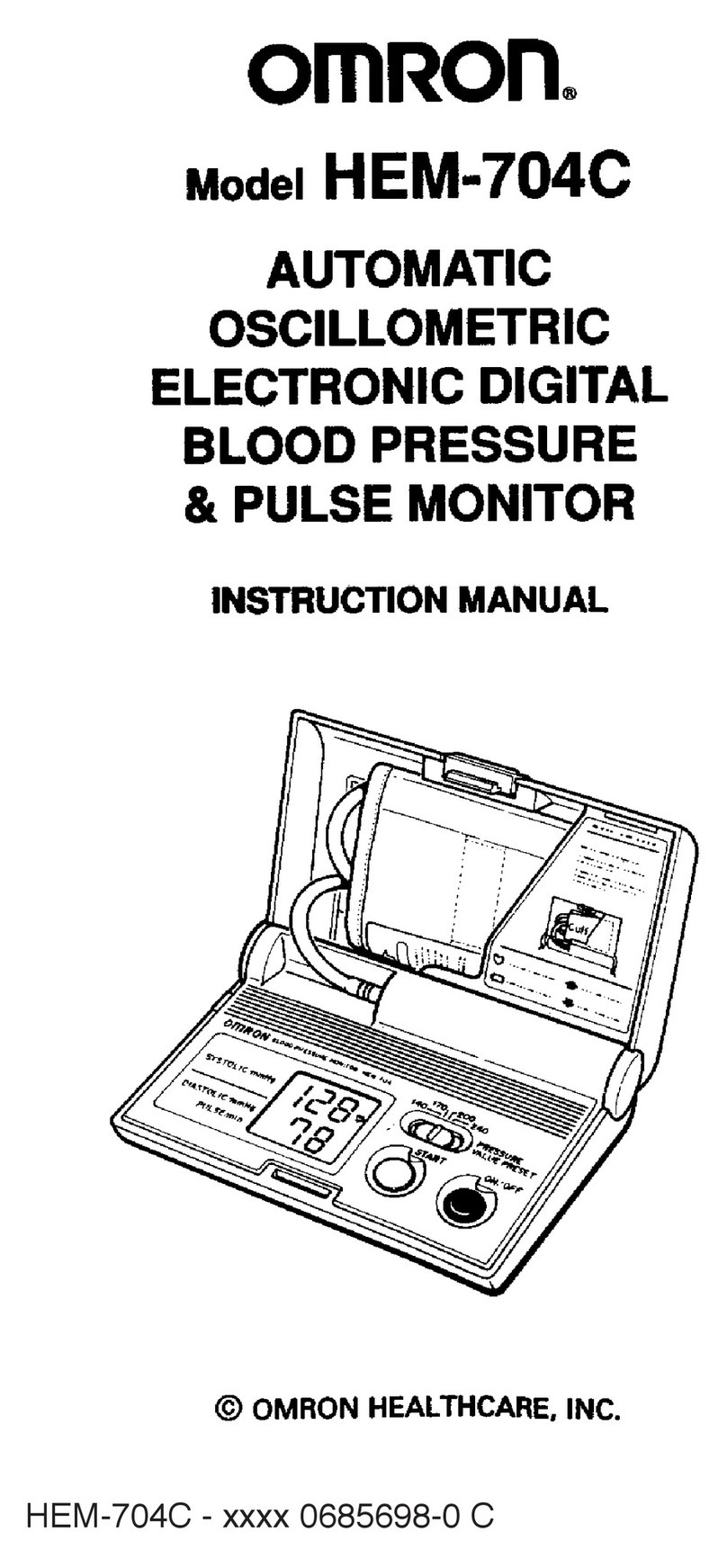 Omron HEM-704C User manual Omron HEM-704C User manual