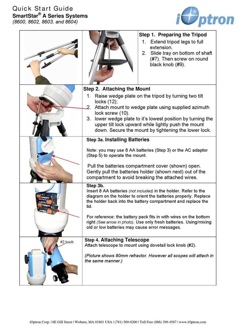 iOptron SmartStar 8600A quick start guide