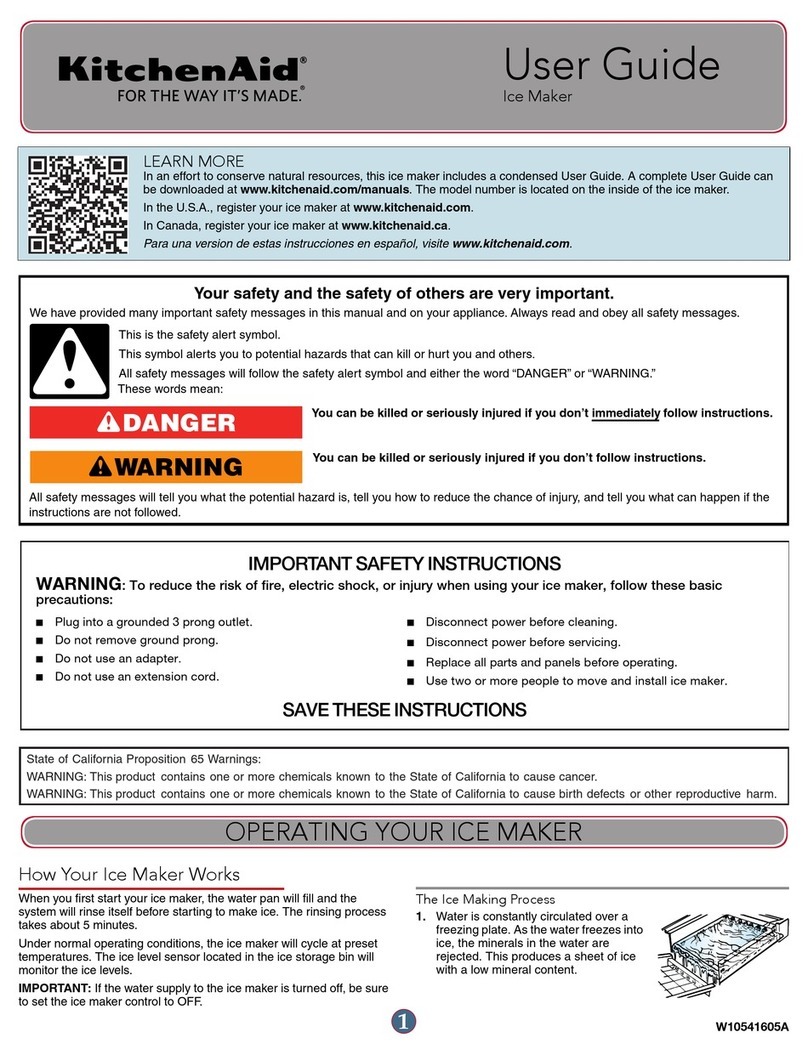 KitchenAid OUTDOOR ICE MAKER User manual