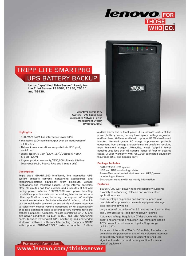 Tripp Lite SmartPro Series Specifications