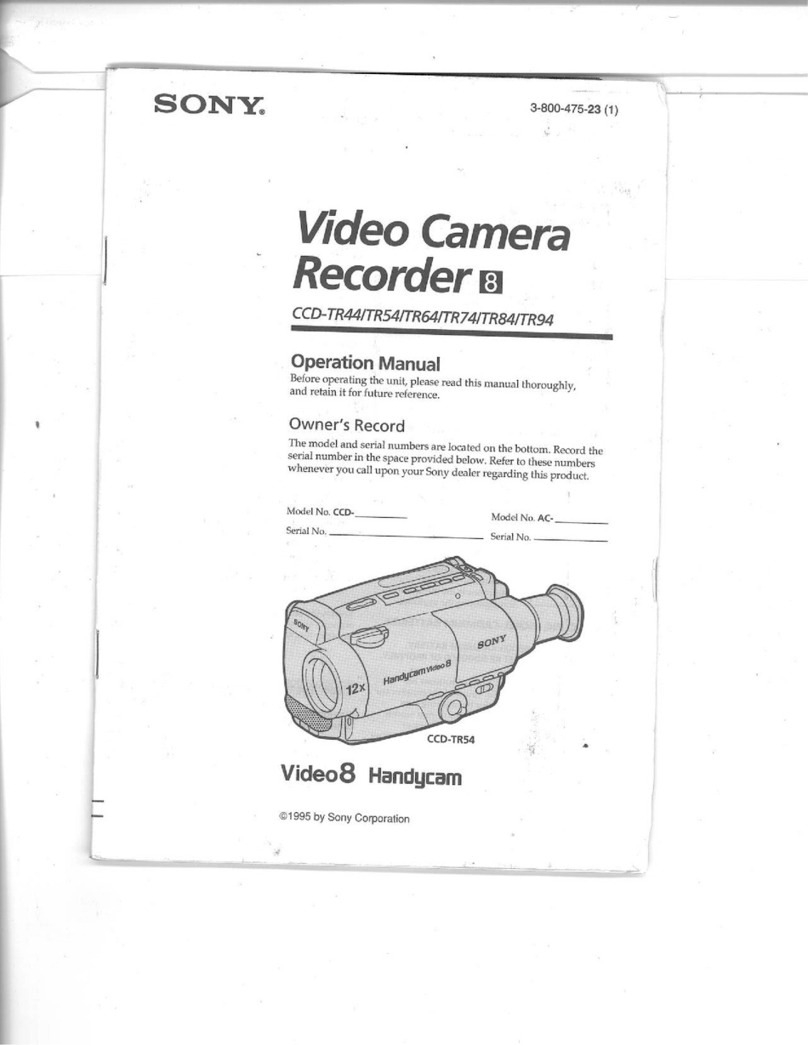 Sony CCD-TR74 - Video Camera Recorder 8mm User manual