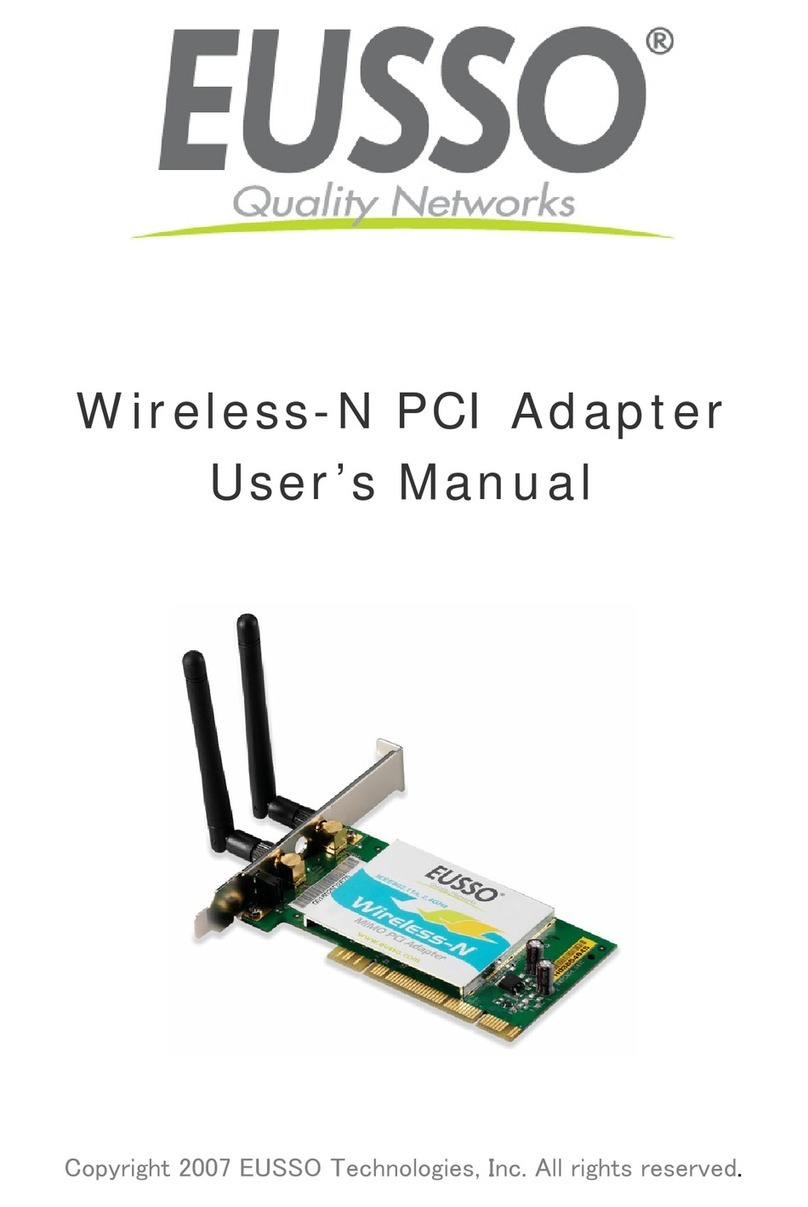 Eusso Wireless-N PCI Adapter user manual