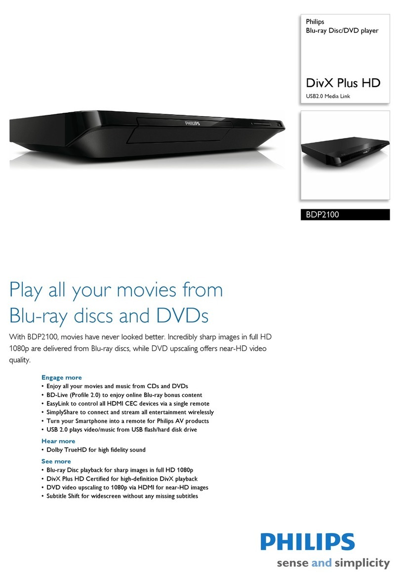 Philips BDP2100 User manual