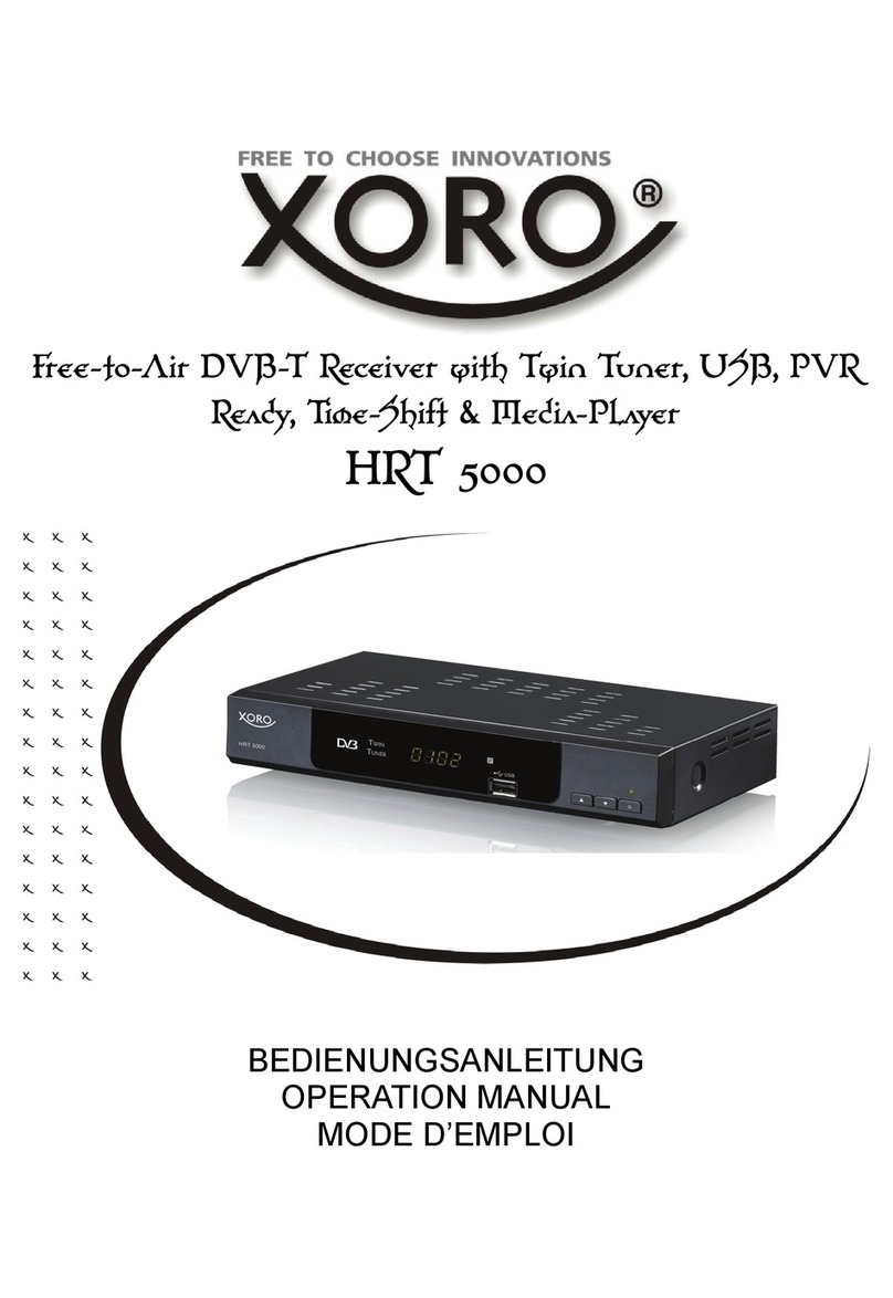 Xoro HRT 5000 Operation manual