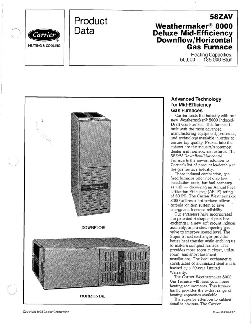 Carrier 58ZAV Series Product data