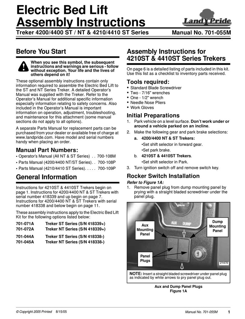 Land Pride Land Pride Automobile Accessories 4200 Assembly instruction Land Pride Land Pride Automobile Accessories 4200 Assembly instruction