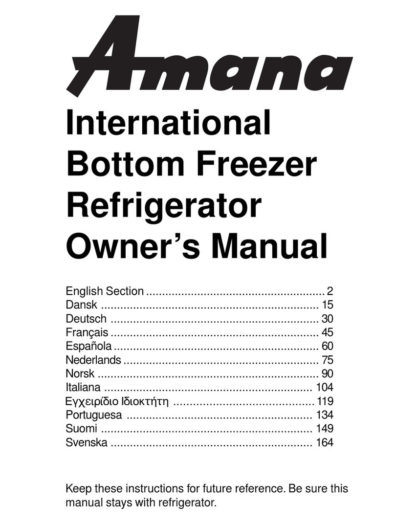 Amana Bottom Freezer Refrigerator User manual Amana Bottom Freezer Refrigerator User manual
