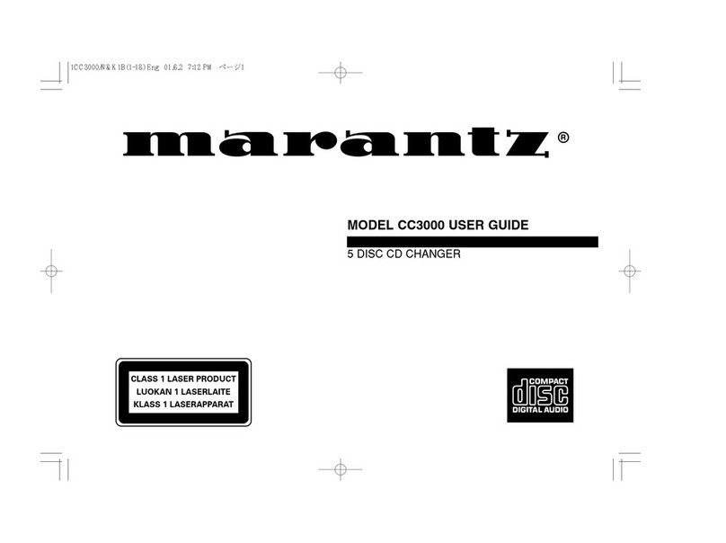 Marantz CC3000 User manual Marantz CC3000 User manual