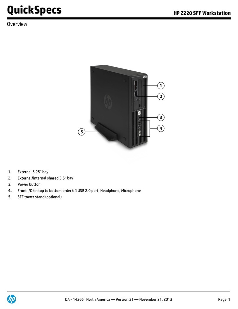 HP Z220 SFF Series User manual HP Z220 SFF Series User manual