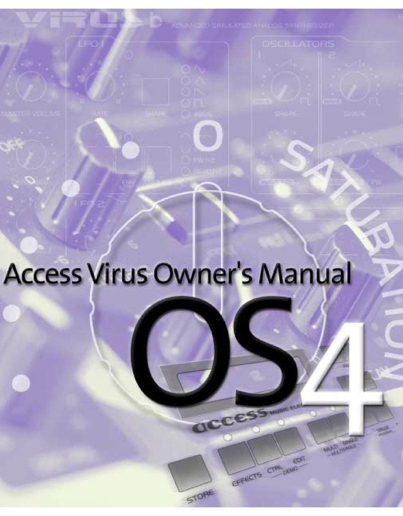 Access VIRUS C SERIES User manual