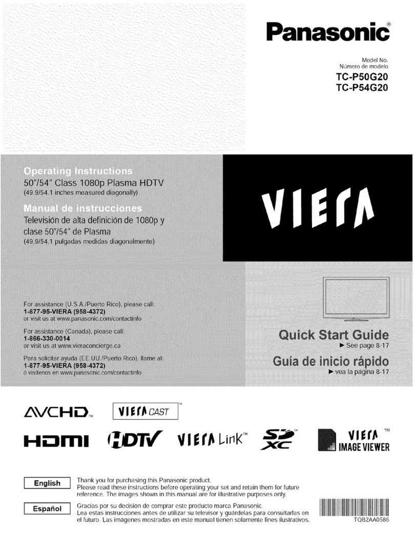 Panasonic VIERA TC-P50G20 operating instructions