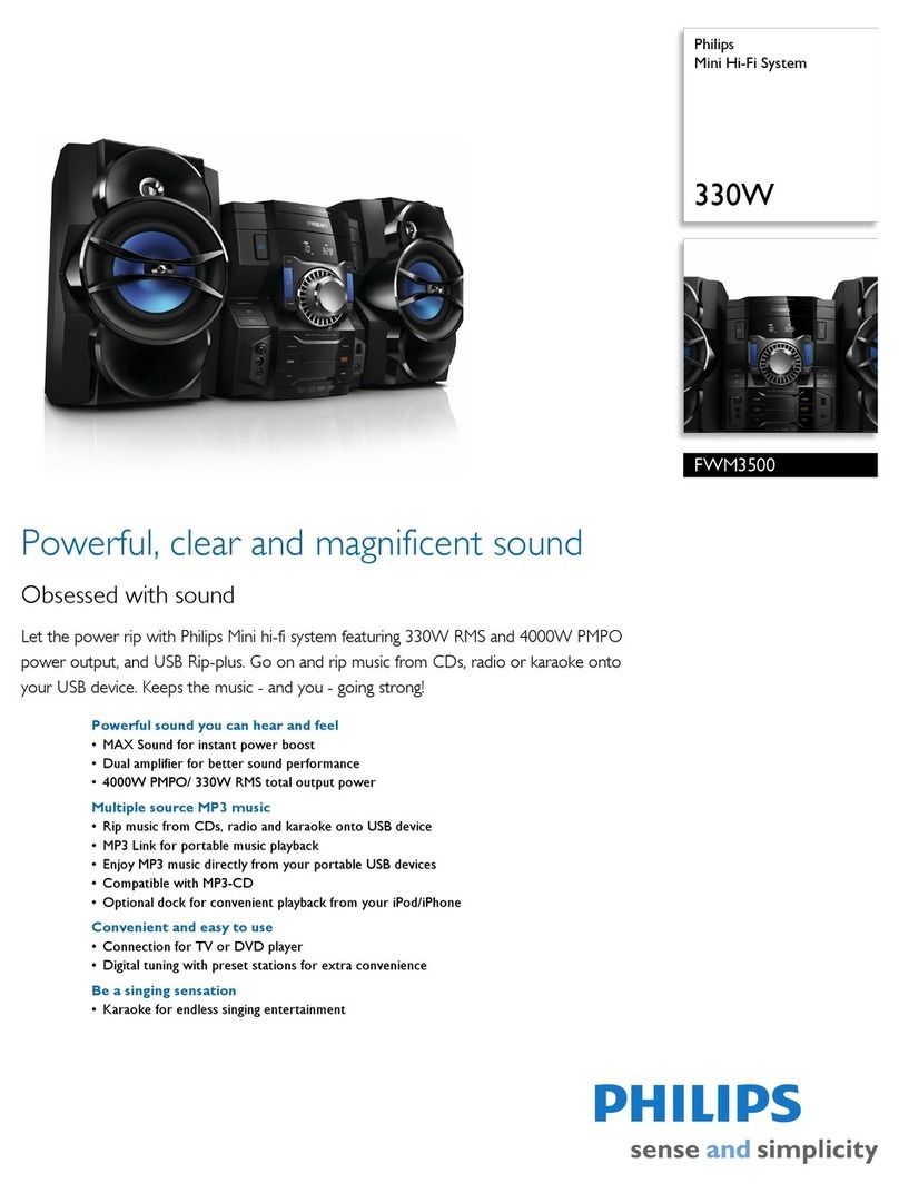 Philips FWM3500 User manual