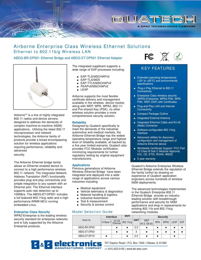 Quatech ABDG-BR-DP501 Specfications