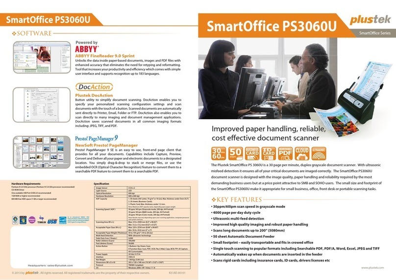 Plustek SmartOffice PS3060U Specifications