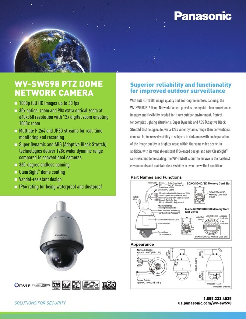 Panasonic WV-SW598 User manual