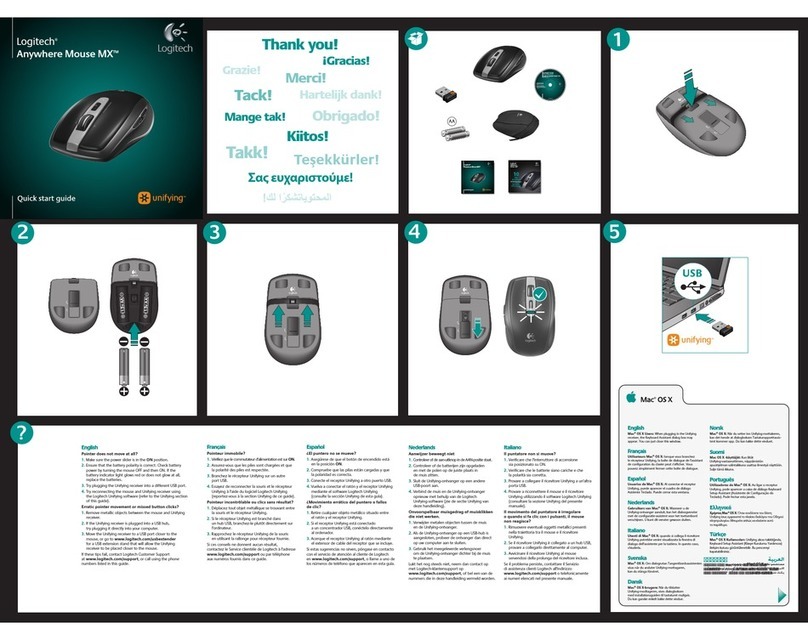 Logitech Anywhere Mouse MX User manual