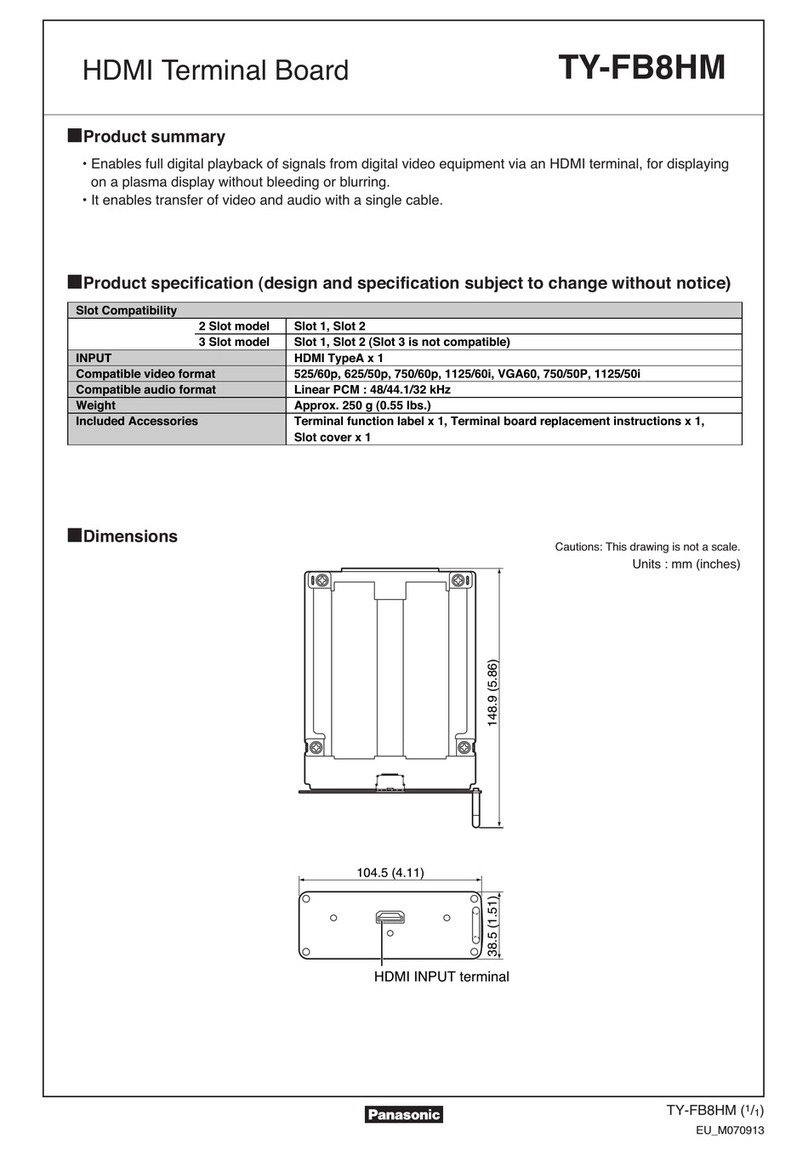 Panasonic TY-FB8HM Owner's manual Panasonic TY-FB8HM Owner's manual