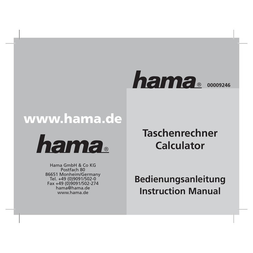 Hama Calculator User manual