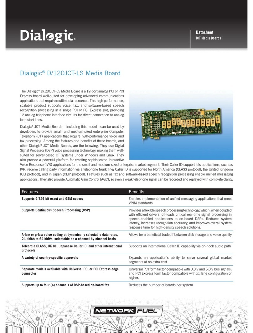Dialogic D/120JCT-LS Specifications
