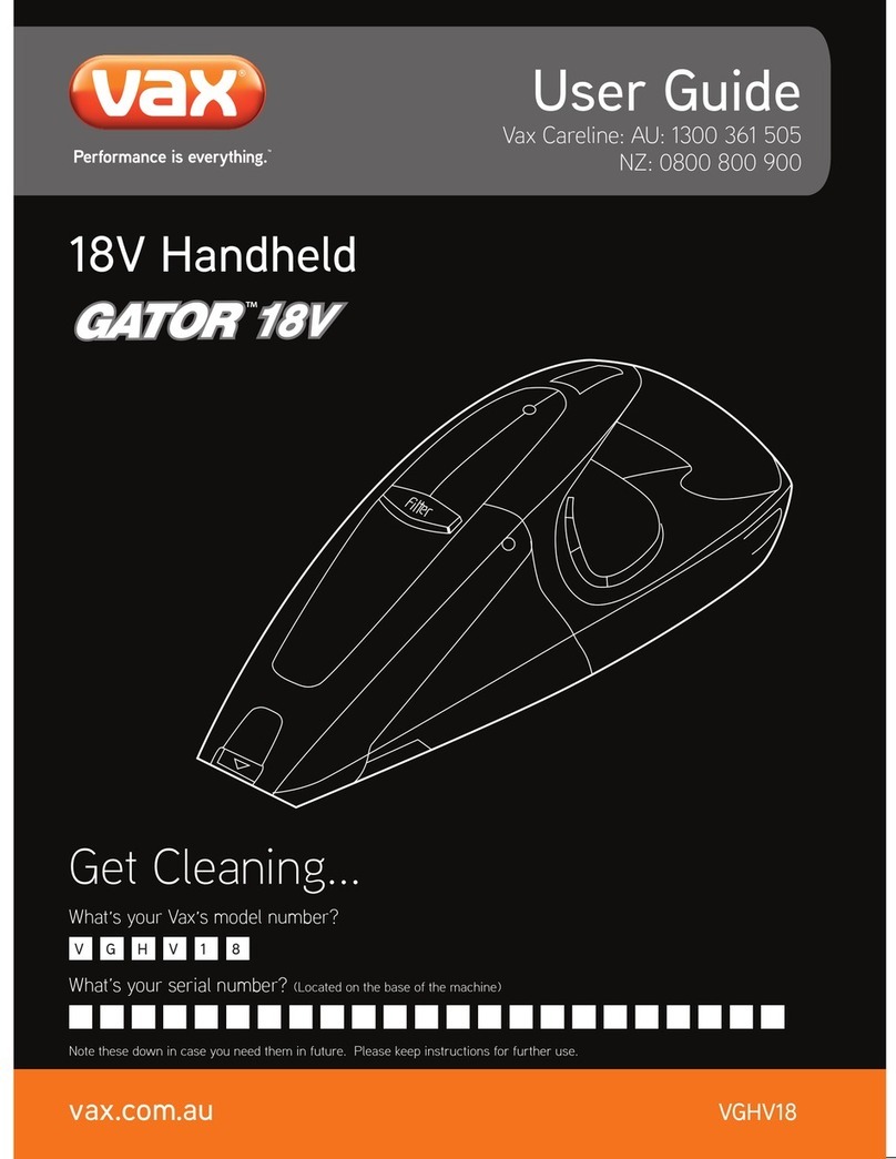 Vax VGHV18 User manual