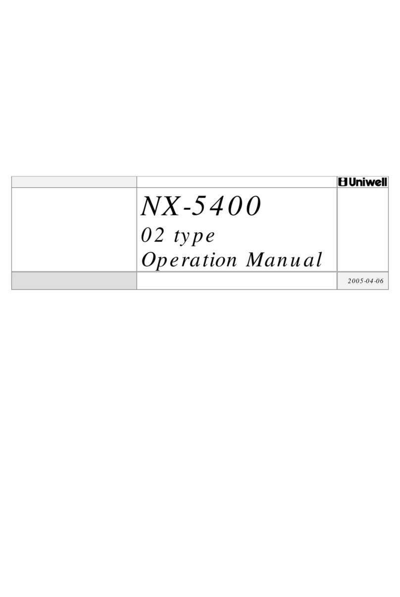Uniwell NX-5400 Operation manual