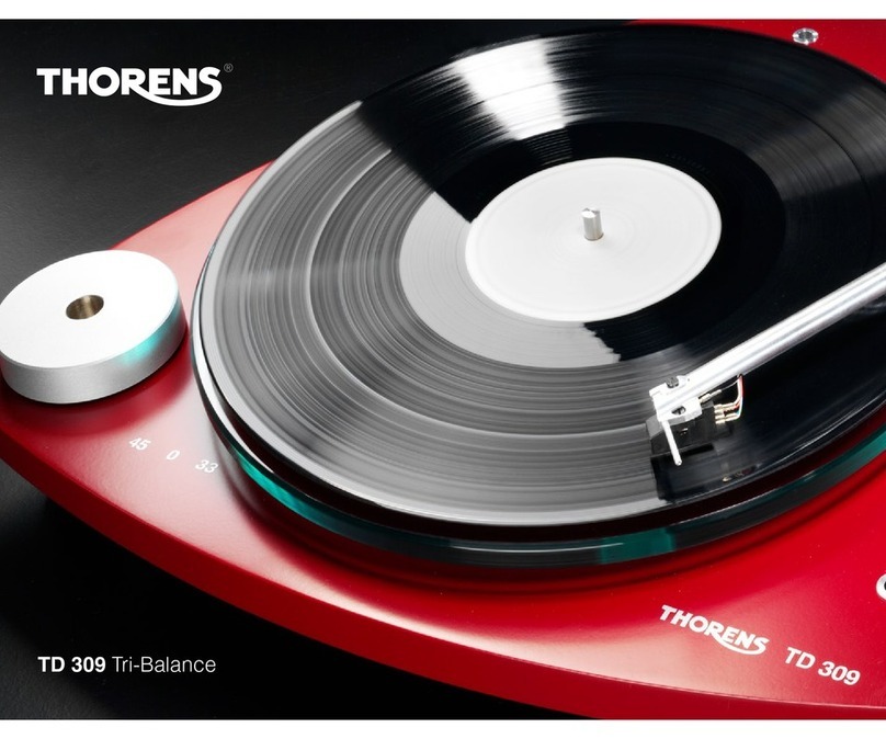 THORENS TD 309 User manual THORENS TD 309 User manual