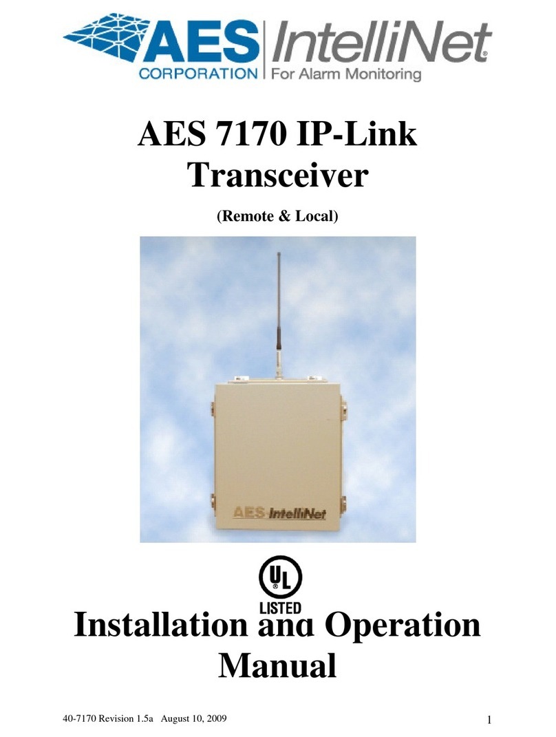 AES 7170 Installation and operation manual