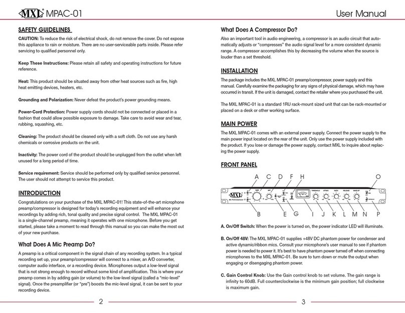 MXL MPAC-01 user manual