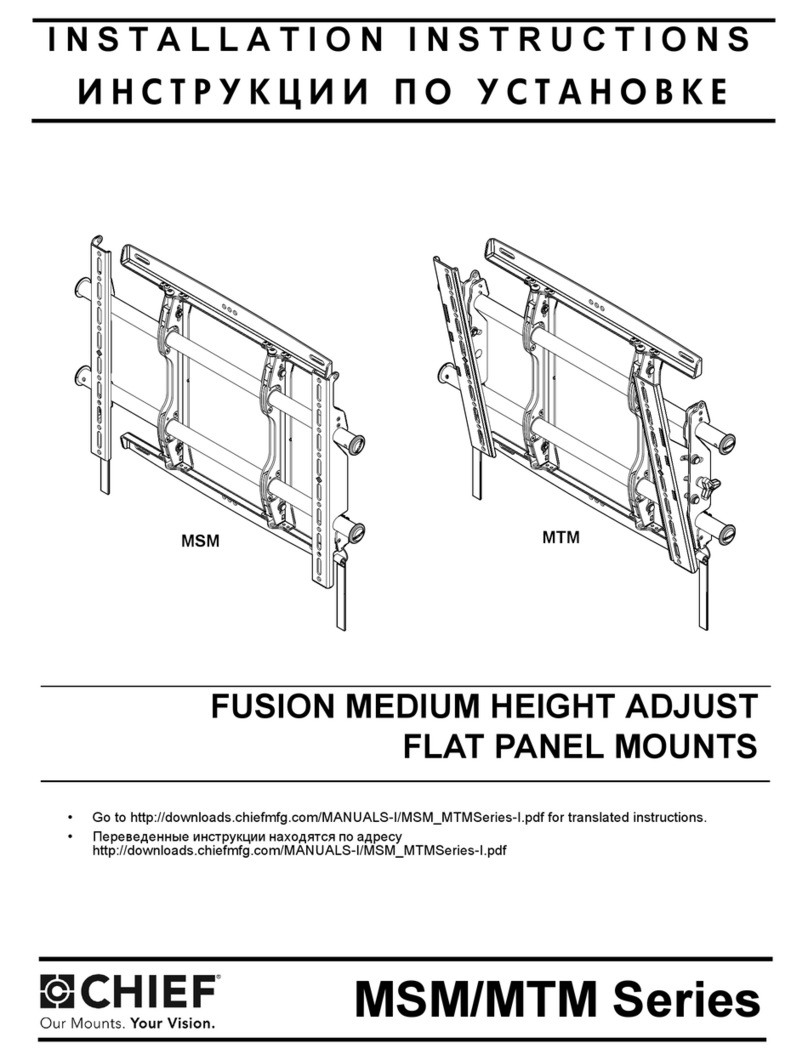 CHIEF MSM Series installation instructions CHIEF MSM Series installation instructions