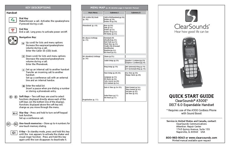 ClearSounds A300E quick start guide