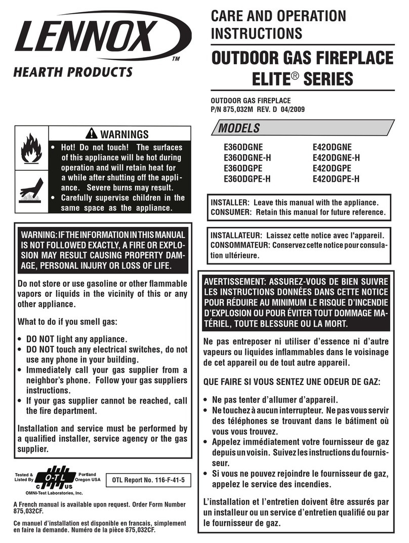 Lennox ELITE E36ODGNE Care and operation instructions