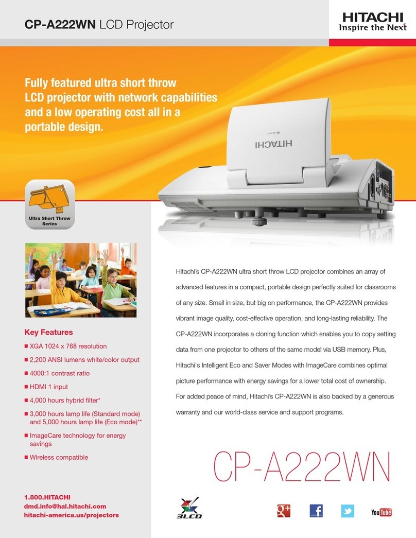 Hitachi CP-A222WN User manual