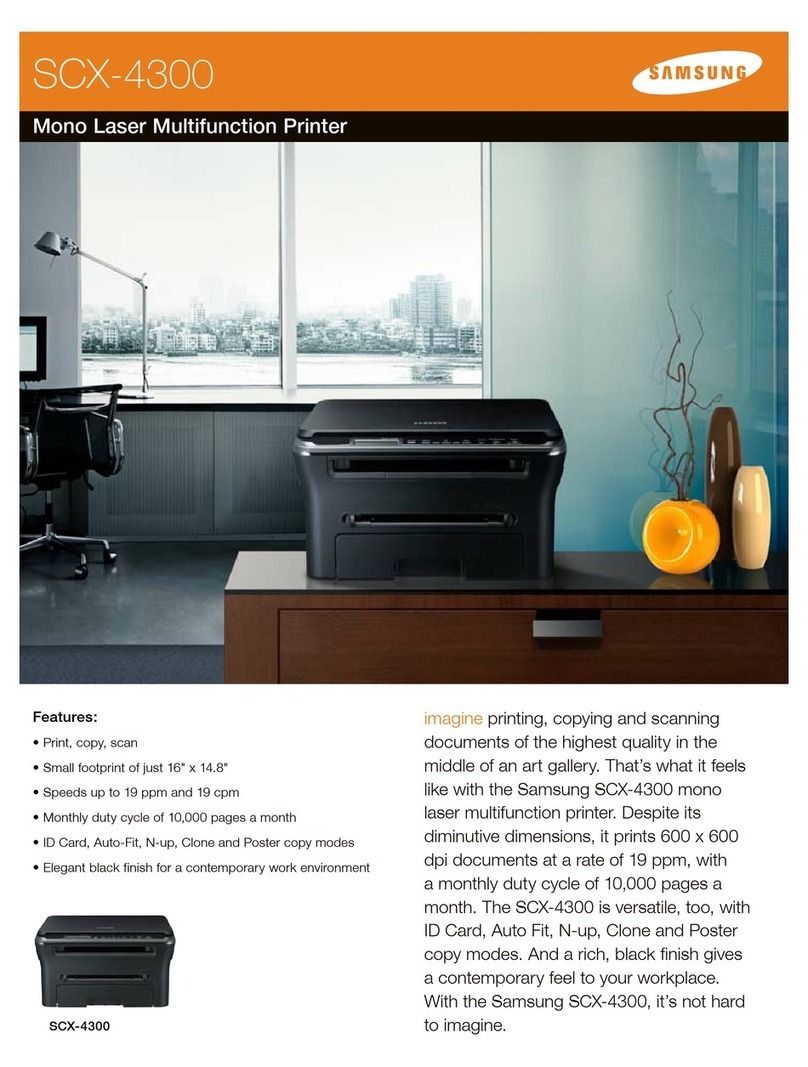 Samsung SCX-4300 - SCX 4300 B/W Laser User manual Samsung SCX-4300 - SCX 4300 B/W Laser User manual
